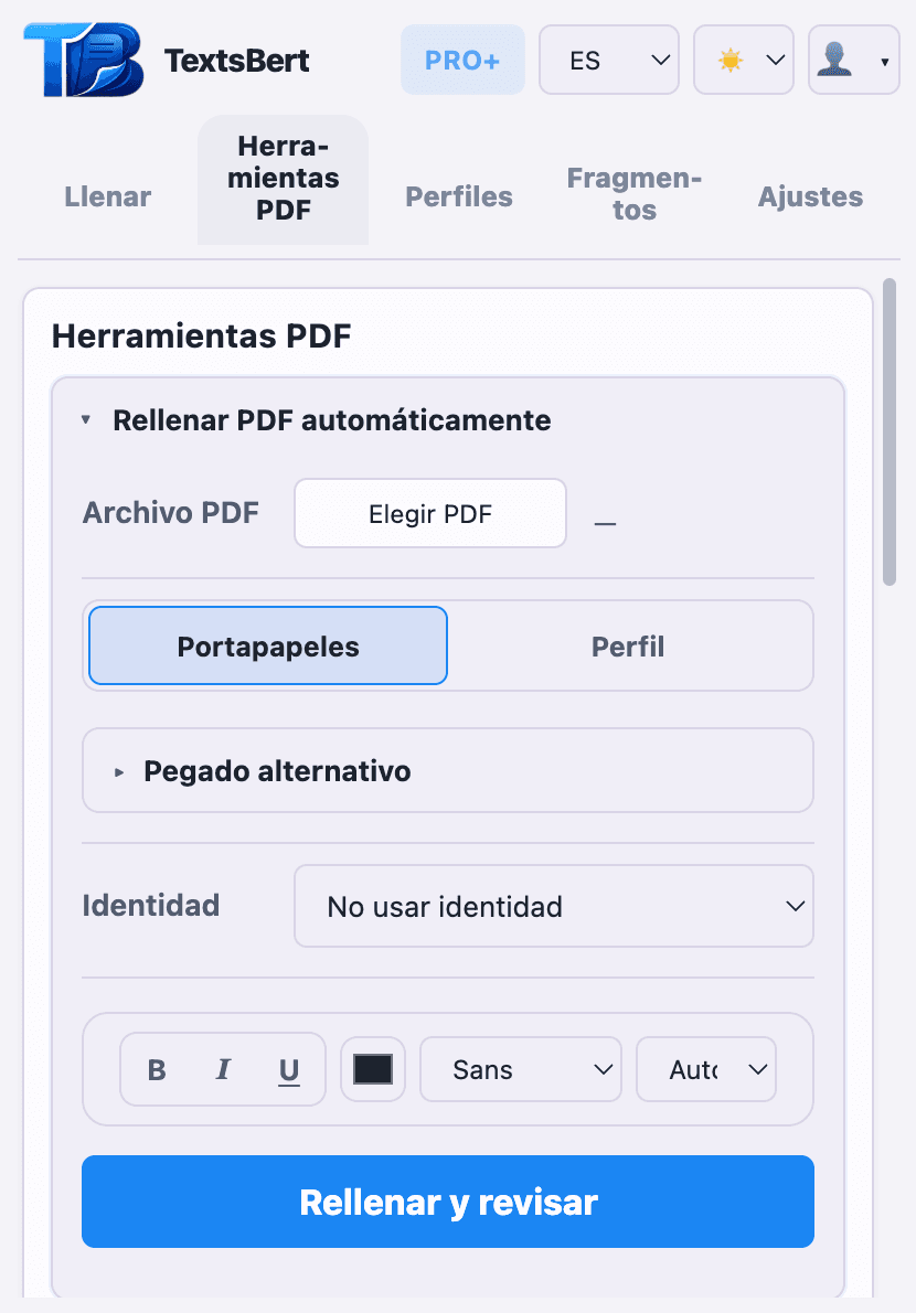 Auto Fill PDF forma parte del núcleo. El resto del PDF es profundidad opcional.