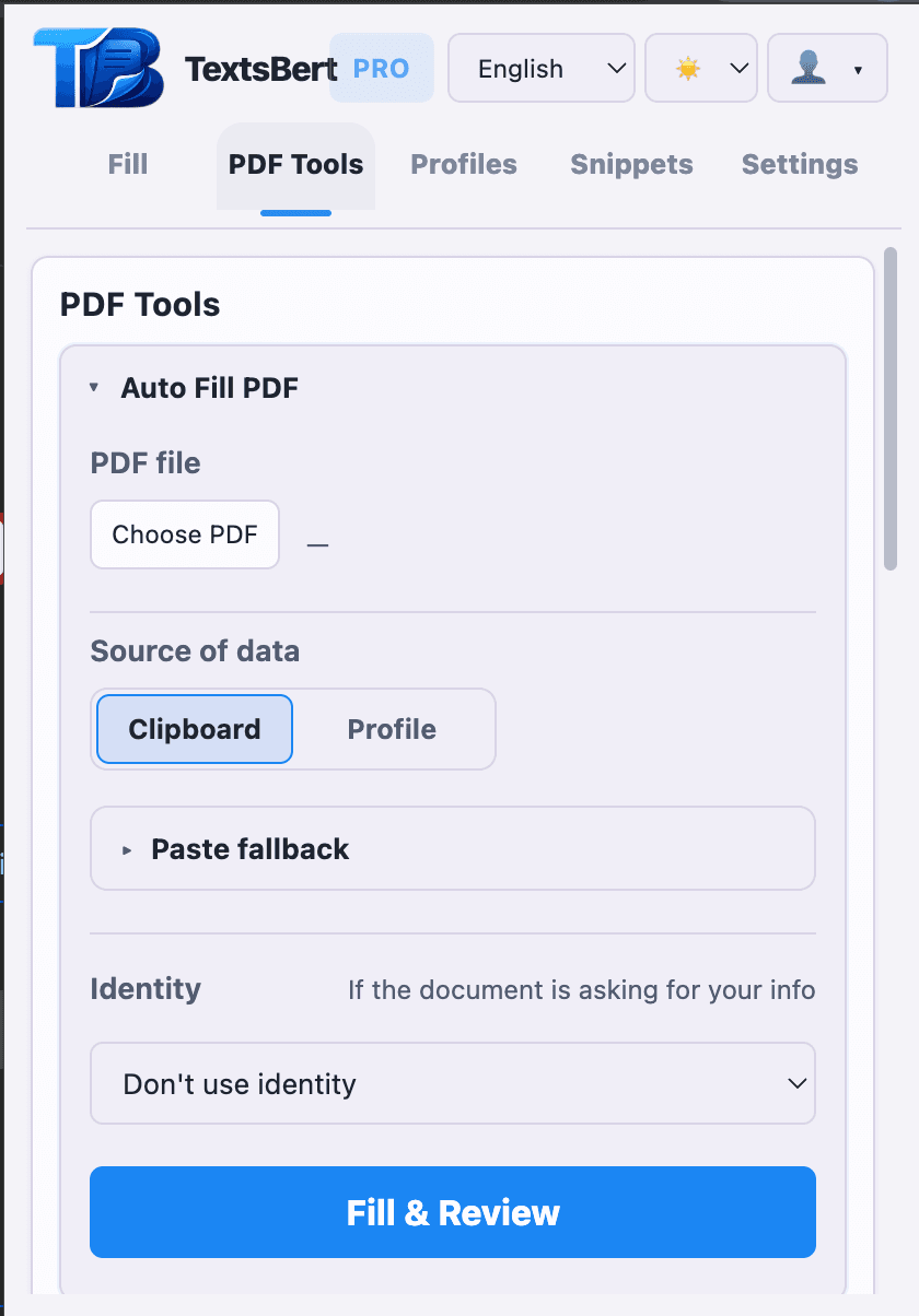 Review, export & portability