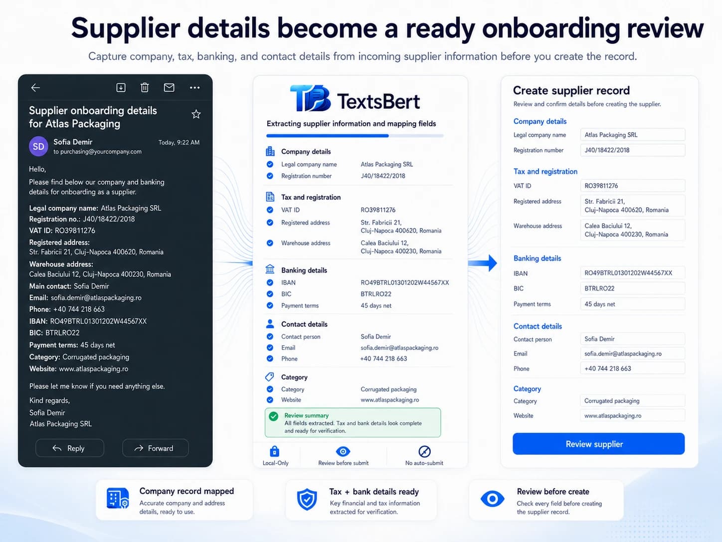 Vendor onboarding gets lighter when the company record is already ready.