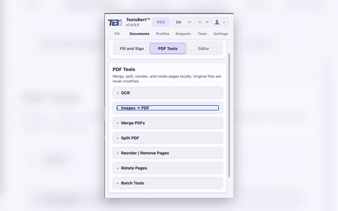 PDF tools and document prep
